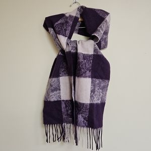 Suantrai Of Ireland 100% Wool Purple Cozy Scarf